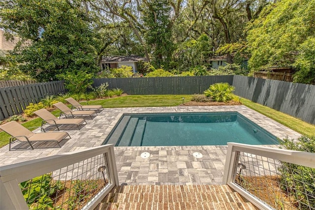 view of pool with a patio area