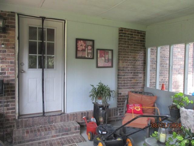 view of sunroom