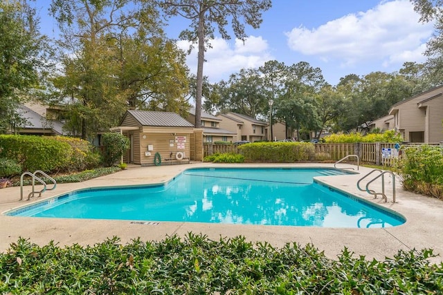 view of pool with a patio area