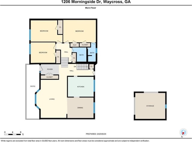 1206 Morningside Dr, Waycross, GA 31501 - view of room layout