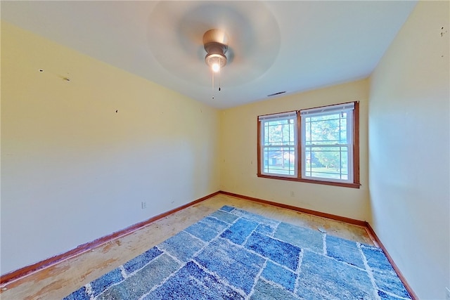 1206 Morningside Dr, Waycross, GA 31501 - unfurnished room with ceiling fan and baseboards