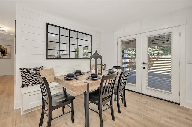 155 Mcdowell Ave, Brunswick, GA 31525 - dining room featuring light wood-type flooring and french doors