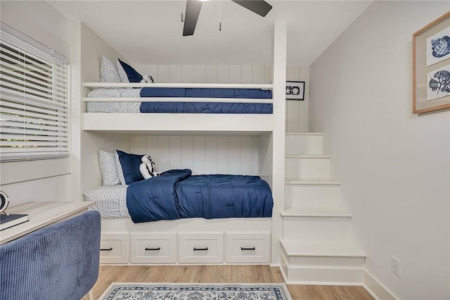 155 Mcdowell Ave, Brunswick, GA 31525 - bedroom featuring light wood-type flooring and a ceiling fan