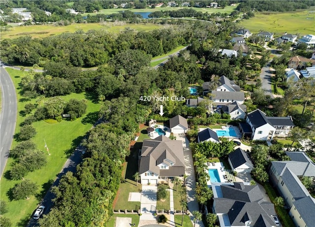 drone / aerial view featuring a residential view