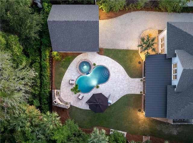 birds eye view of property