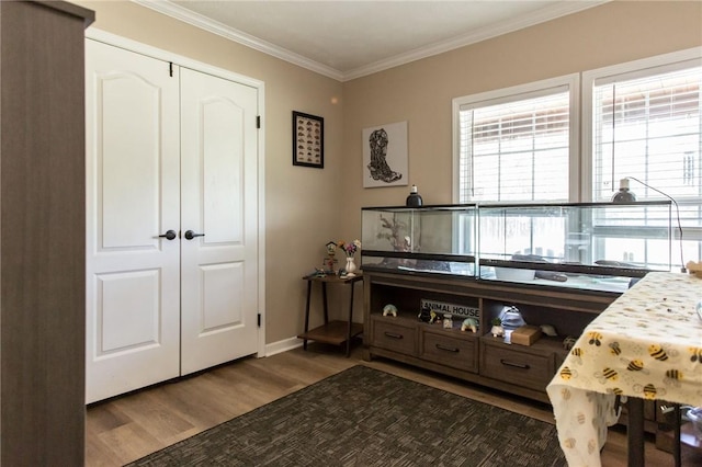 5618 Bowen Rd, Blackshear, GA 31516 - living area with wood finished floors and crown molding