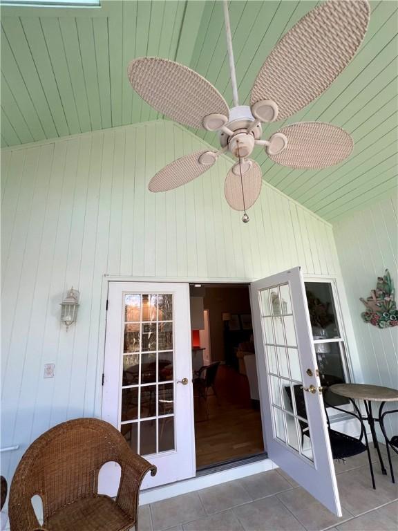 doorway to property featuring french doors