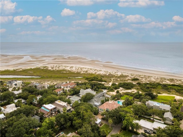 4206 Tenth St, Saint Simons Island, GA 31522 - aerial overview of property's location with waterfront with a beach and nearby suburban area