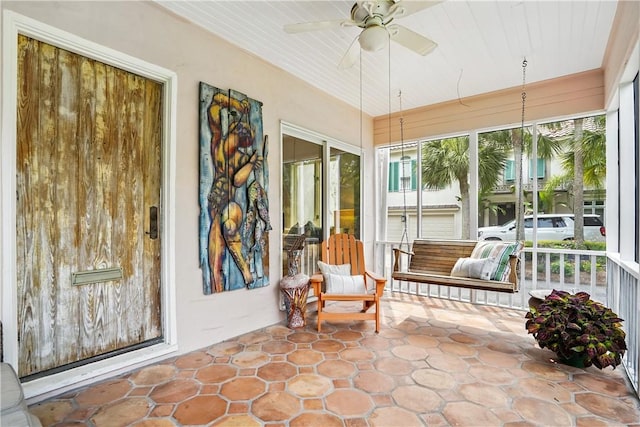 4206 Tenth St, Saint Simons Island, GA 31522 - sunroom / solarium with ceiling fan