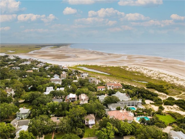4206 Tenth St, Saint Simons Island, GA 31522 - drone / aerial view of waterfront with a beach