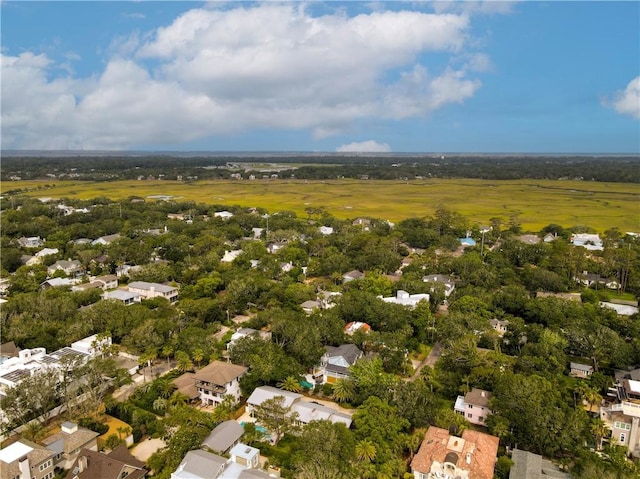4206 Tenth St, Saint Simons Island, GA 31522 - aerial view of property and surrounding area with nearby suburban area