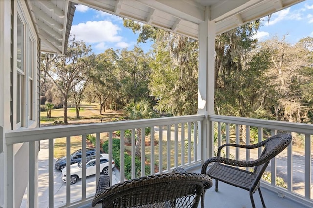 view of sunroom