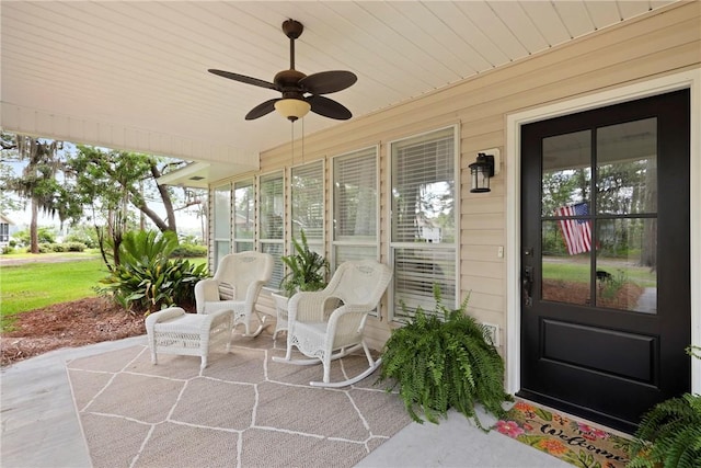 1152 Julienton Lndg NE, Townsend, GA 31331 - view of patio / terrace with a ceiling fan