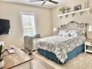 bedroom with ceiling fan