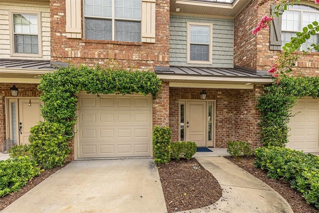 entrance to property with a garage