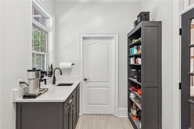 1232 Riverpoint Ln NE, Townsend, GA 31331 - bar area with a sink and light wood-type flooring