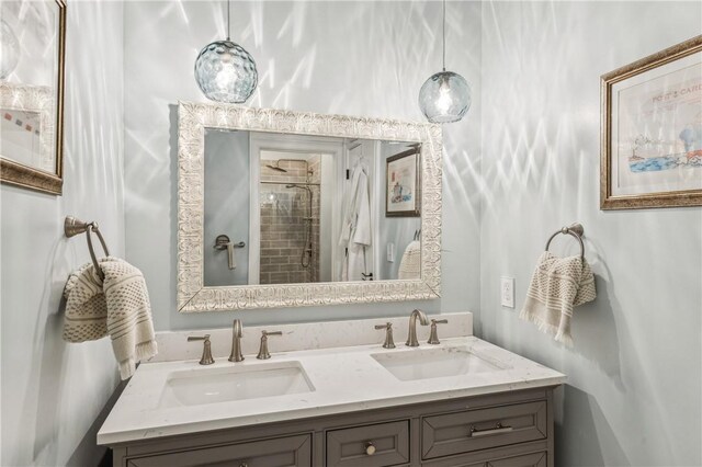 1232 Riverpoint Ln NE, Townsend, GA 31331 - full bathroom with double vanity and tiled shower