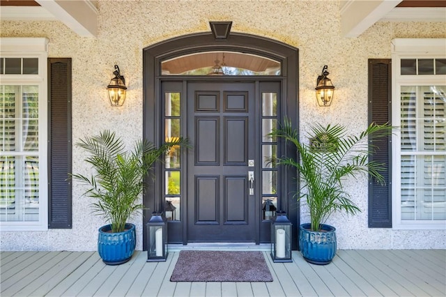 1232 Riverpoint Ln NE, Townsend, GA 31331 - entrance to property with stucco siding