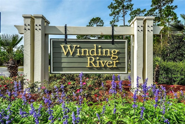 view of community sign