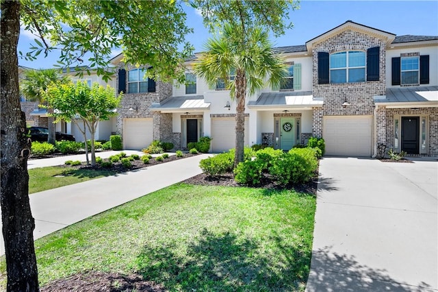 view of property featuring a garage