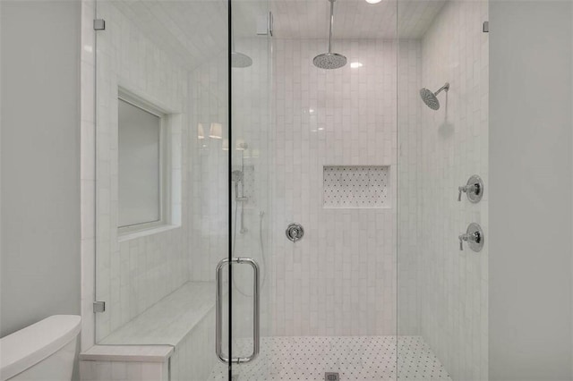 217 Five Pounds Rd, Saint Simons Island, GA 31522 - full bathroom with a stall shower and toilet