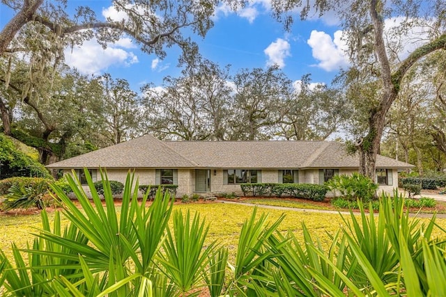 217 Five Pounds Rd, Saint Simons Island, GA 31522 - ranch-style house with a front yard