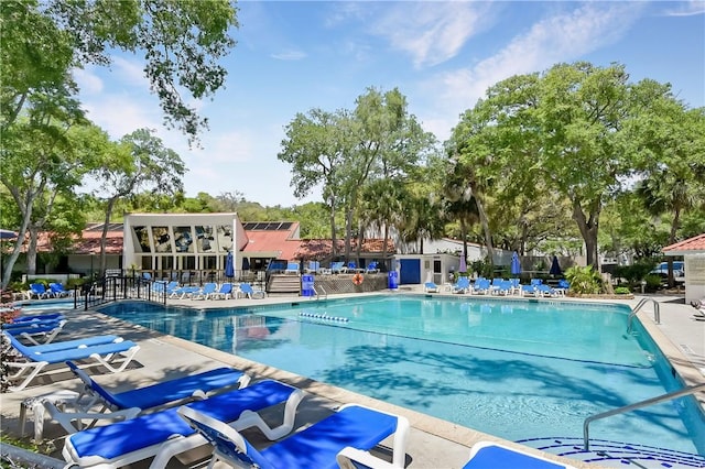 view of pool with a patio area