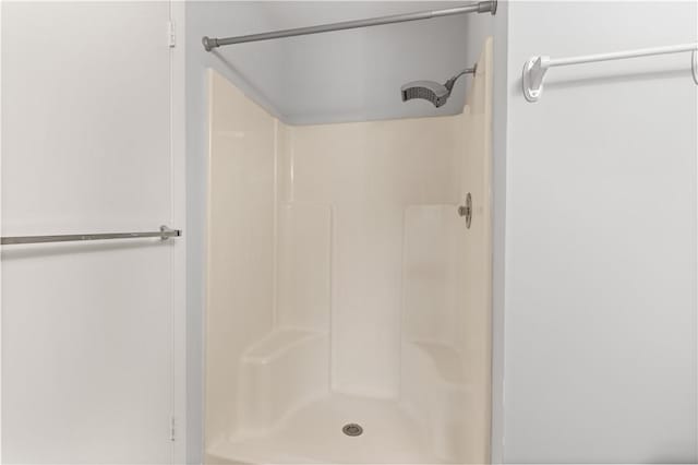 bathroom featuring walk in shower