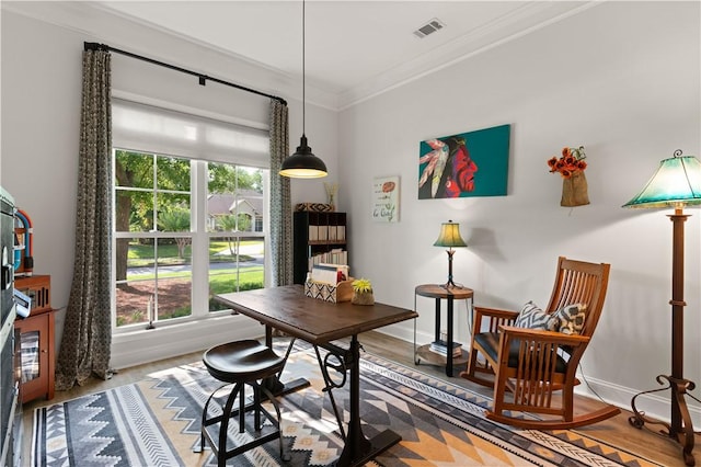 98 Bartram Trl, Brunswick, GA 31523 - home office featuring healthy amount of natural light, wood finished floors, crown molding, and baseboards