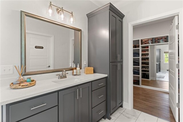 98 Bartram Trl, Brunswick, GA 31523 - bathroom featuring vanity and marble finish floors