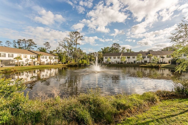 property view of water featuring a residential view