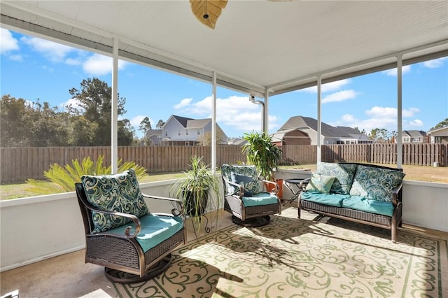 view of sunroom