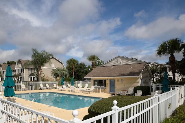 view of pool with a patio