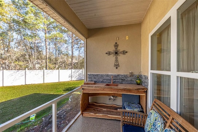 view of sunroom