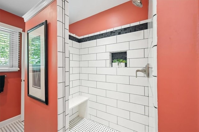 552 Old Plantation Rd, Jekyll Island, GA 31527 - full bathroom with tiled shower and baseboards