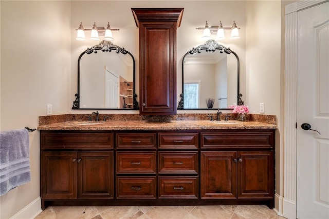 bathroom with vanity