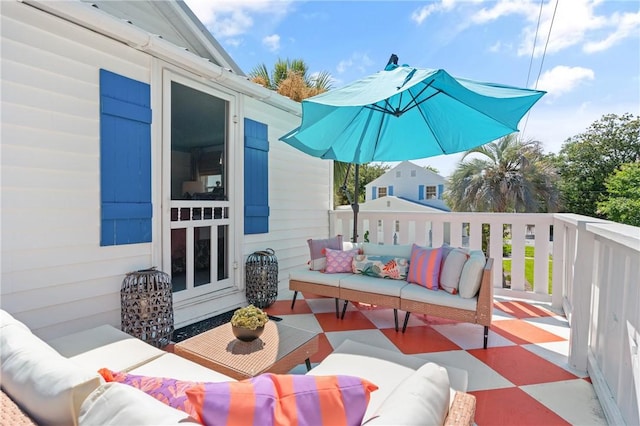 405 Everett St, Saint Simons Island, GA 31522 - wooden terrace featuring outdoor lounge area