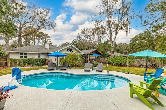 246 Alabama St, Saint Simons Island, GA 31522 - view of swimming pool featuring a patio area and a gazebo