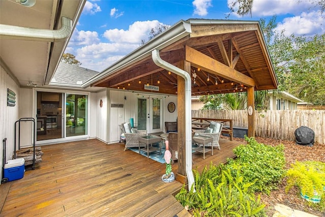 246 Alabama St, Saint Simons Island, GA 31522 - wooden terrace with french doors