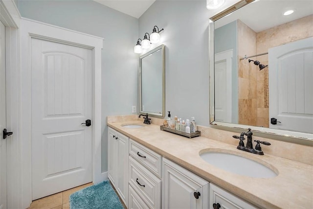 107 Reynoso Ave, Saint Simons Island, GA 31522 - full bathroom featuring tile patterned flooring and double vanity