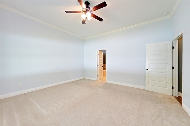 550 Freedom Trl, Brunswick, GA 31525 - carpeted empty room with ceiling fan and ornamental molding
