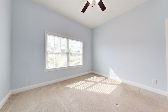 550 Freedom Trl, Brunswick, GA 31525 - spare room with ceiling fan, light colored carpet, and lofted ceiling