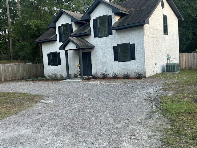 view of front facade with cooling unit