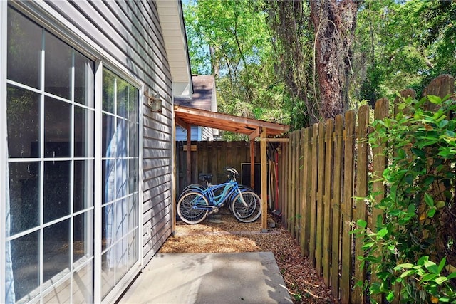 exterior space with fence