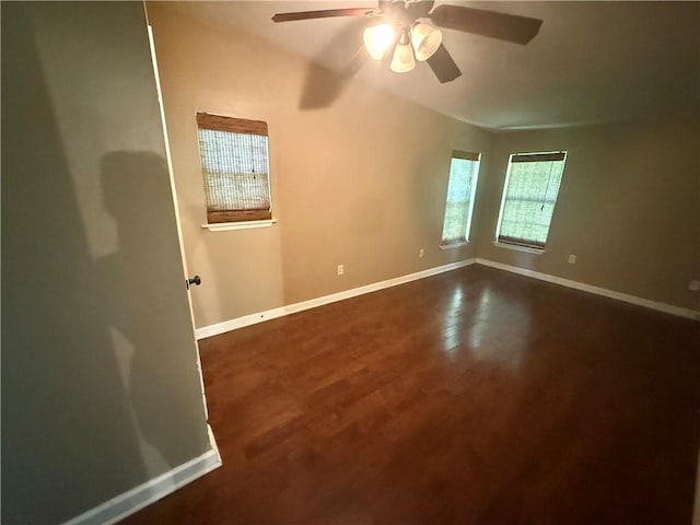 2292 Park Ave, Waycross, GA 31503 - spare room with ceiling fan and dark wood finished floors