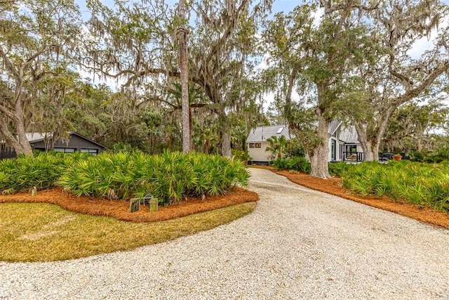 exterior space featuring driveway