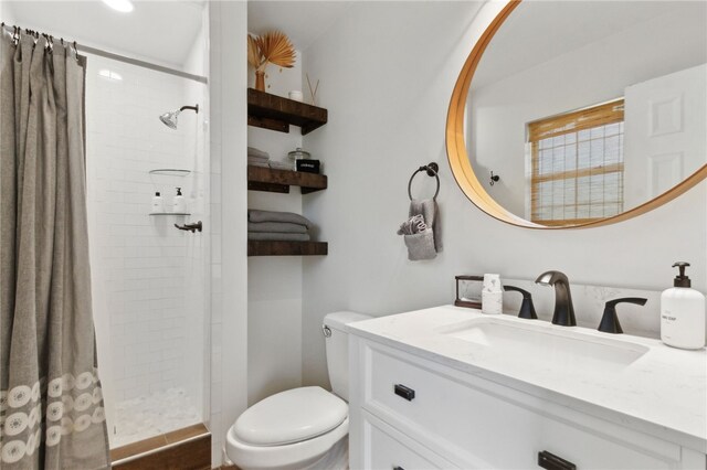 501 W Hall St, Saint Marys, GA 31558 - bathroom with a shower stall, toilet, and vanity