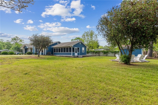 501 W Hall St, Saint Marys, GA 31558 - view of yard with fence and a sunroom