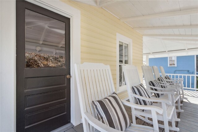 exterior space with a porch