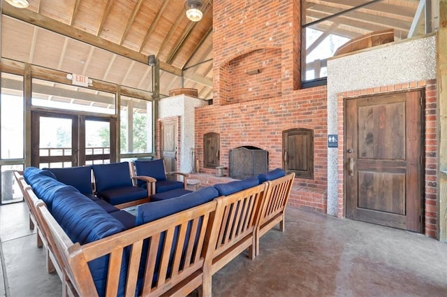 view of patio with an outdoor hangout area